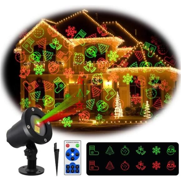 Christmas Projector Lights Outdoor Decorations Plug in Projector - Picture 1 of 6